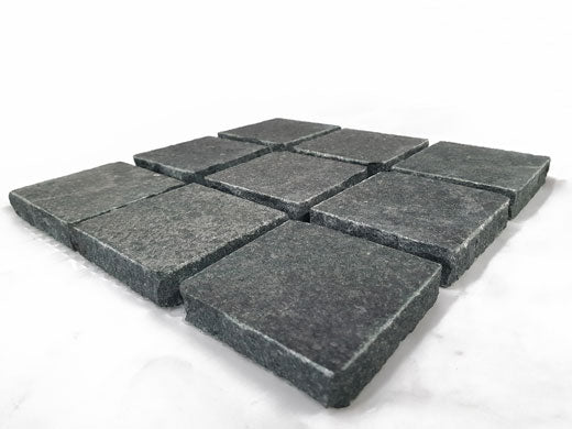 Granite Cobblestones Flamed Black Granite